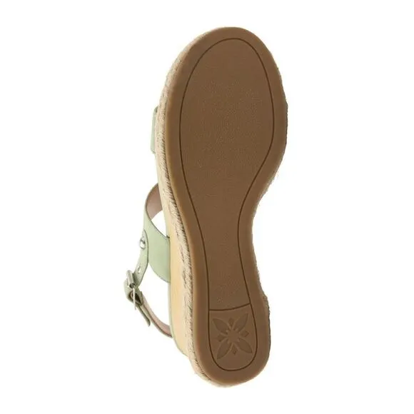 BCBGENERATION Womens Green 1.5&quot; Platform Allia Wedge Shoes 6.5 M