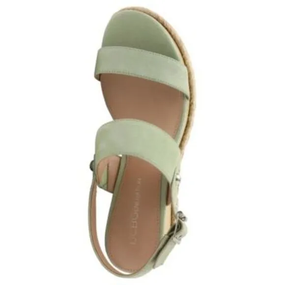 BCBGENERATION Womens Green 1.5&quot; Platform Allia Wedge Shoes 6.5 M