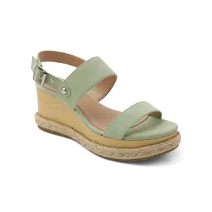 BCBGENERATION Womens Green 1.5&quot; Platform Allia Wedge Shoes 6.5 M