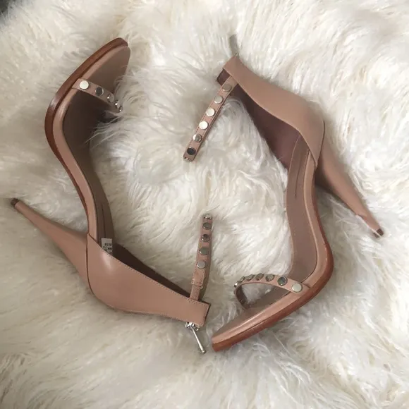 BCBGMaxazria Nude Leather Marie Sandals