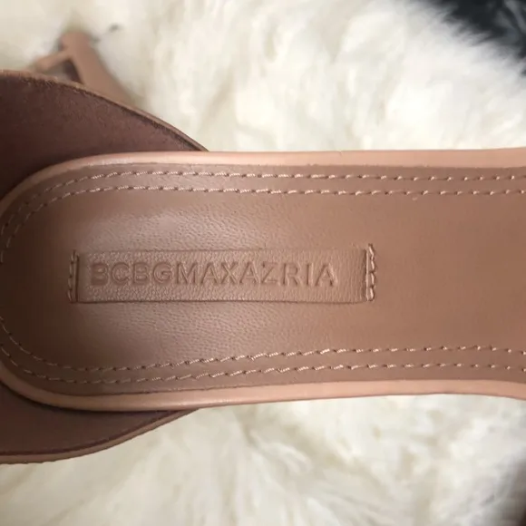 BCBGMaxazria Nude Leather Marie Sandals