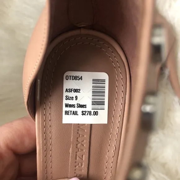 BCBGMaxazria Nude Leather Marie Sandals