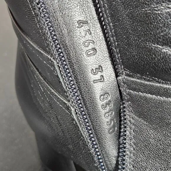 Beautifeel Lady Ankle Boots Womens US 6-6.5 EU 37 Black Leather Soft Patchwork