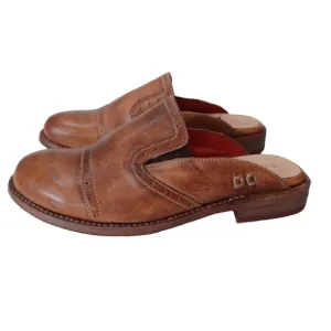 Bed Stu Cobbler Series Shoes Mules Leather Platform Heels Womens size 7.5 NEW