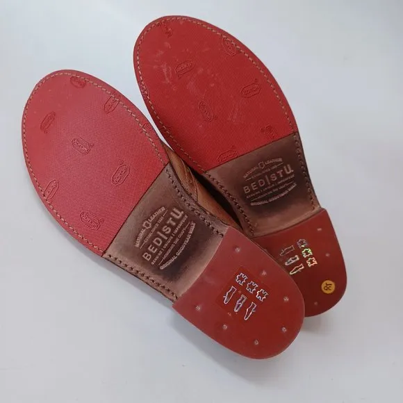 Bed Stu Cobbler Series Shoes Mules Leather Platform Heels Womens size 7.5 NEW