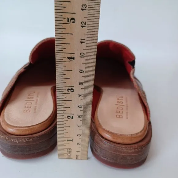 Bed Stu Cobbler Series Shoes Mules Leather Platform Heels Womens size 7.5 NEW