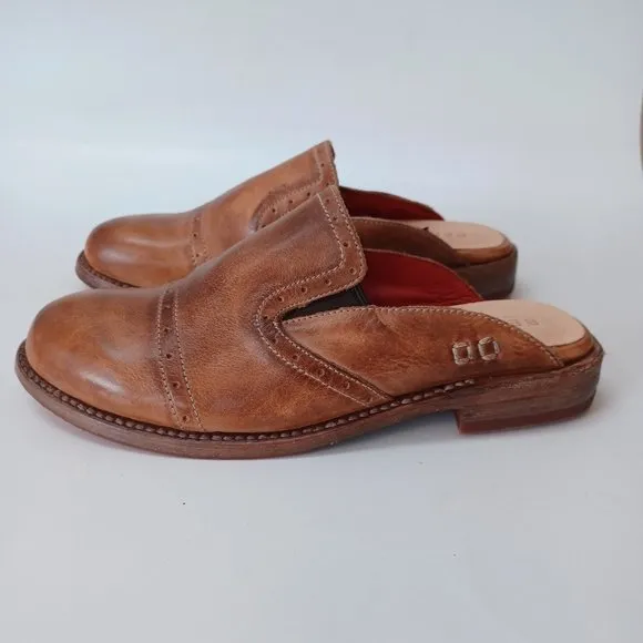 Bed Stu Cobbler Series Shoes Mules Leather Platform Heels Womens size 7.5 NEW