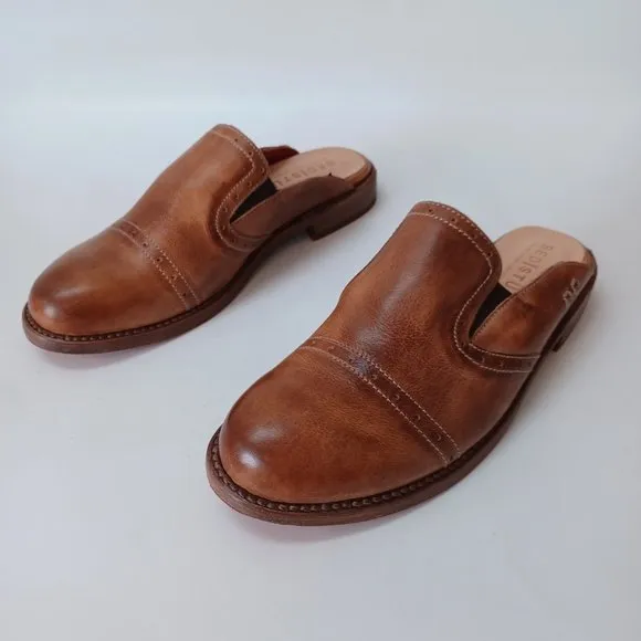 Bed Stu Cobbler Series Shoes Mules Leather Platform Heels Womens size 7.5 NEW