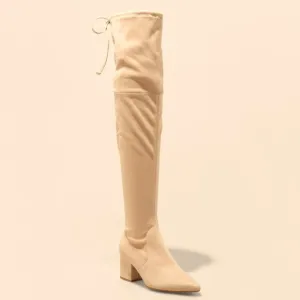 🍁BEIGE MICROSUEDE OTK BOOTS