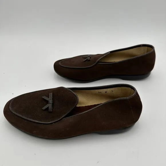 Belgian Shoes Mr. Casual in Brown Suede Size 5W NEVER WORN