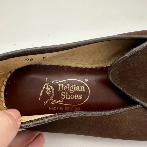 Belgian Shoes Mr. Casual in Brown Suede Size 5W NEVER WORN