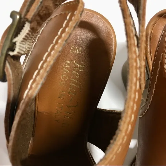 Bella Vita Viv Italy Leather Block Heel Sandals 5M