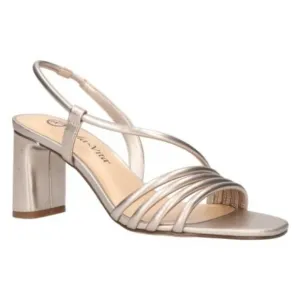 Bella~Vita ZARIAH Women's Block Heel Slingback Strappy Sandals Champange
