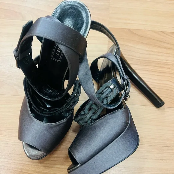 Belstaff Black High Heel Platform Heels