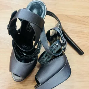 Belstaff Black High Heel Platform Heels