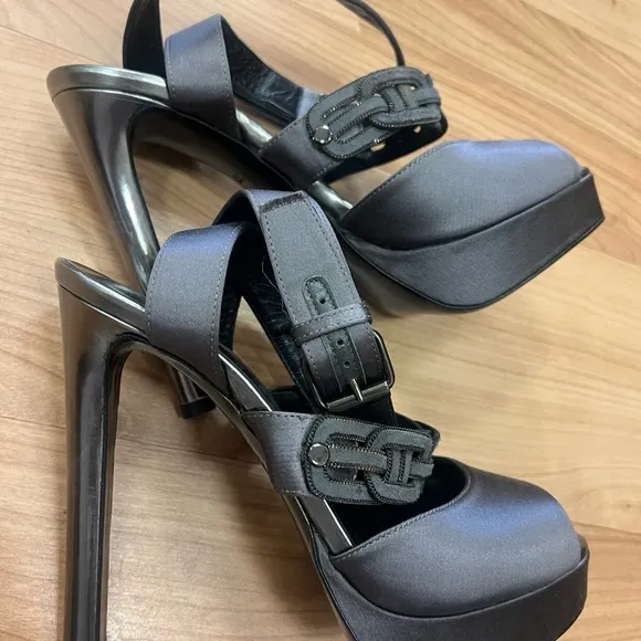 Belstaff Black High Heel Platform Heels