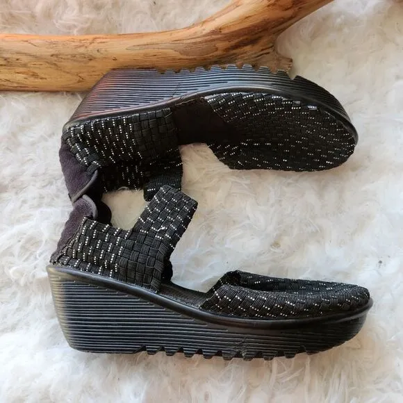 Bernie Mev woven platform mary janes
