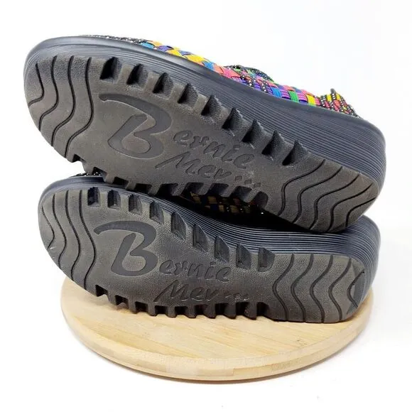 Bernie Mev Shoes Womens 40 Lulia Colorful Mary Jane Wedge Heel Closed Toe