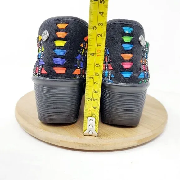 Bernie Mev Shoes Womens 40 Lulia Colorful Mary Jane Wedge Heel Closed Toe
