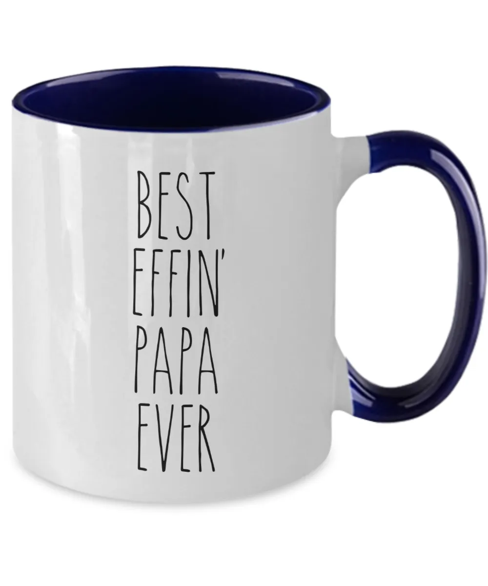 Best Effin Deputy Papa Ever Mug Two-Tone Coffee Cup Funny Gift