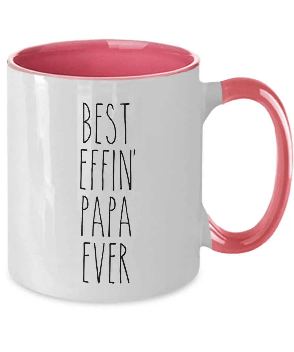 Best Effin Deputy Papa Ever Mug Two-Tone Coffee Cup Funny Gift