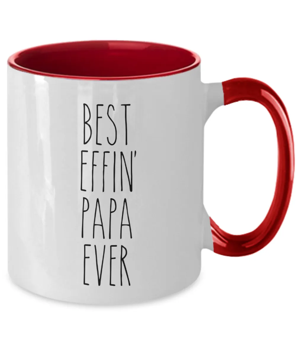 Best Effin Deputy Papa Ever Mug Two-Tone Coffee Cup Funny Gift