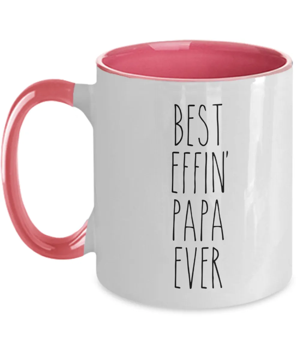 Best Effin Deputy Papa Ever Mug Two-Tone Coffee Cup Funny Gift