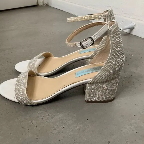 Betsey Johnson Mari Block Heel Evening Sandals