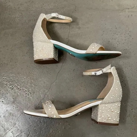 Betsey Johnson Mari Block Heel Evening Sandals