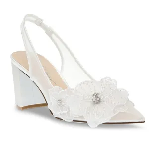 Betsey Johnson's Petra Flower Applique Slingback Pumps