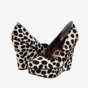 Betsey Johnson Mixxy Calf Hair Wedge Pump Shoes