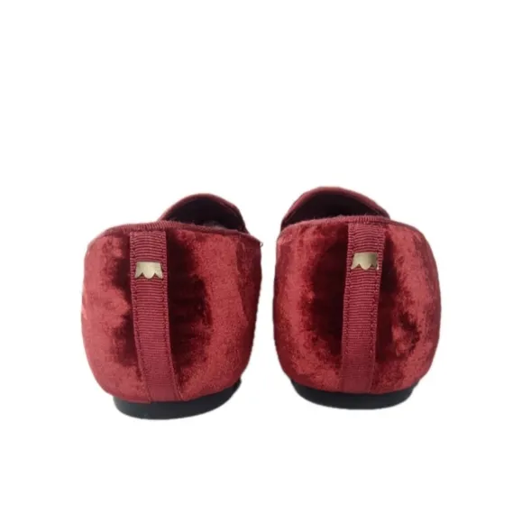 Birdies The Starling Red Velvet Loafers Shoes Women's Size 9.5 Retail $165