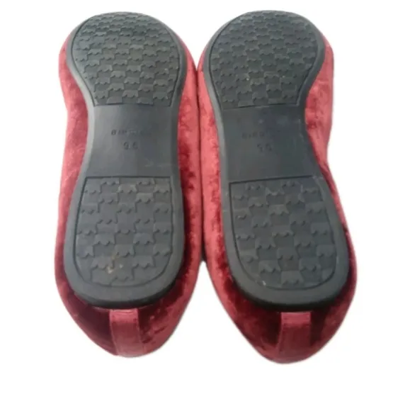Birdies The Starling Red Velvet Loafers Shoes Women's Size 9.5 Retail $165