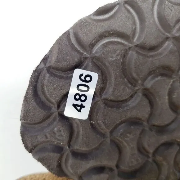 Birkenstock Milano Sandals 44 Mens 11 Brown Leather Slide Heel Strap Buckle Shoe