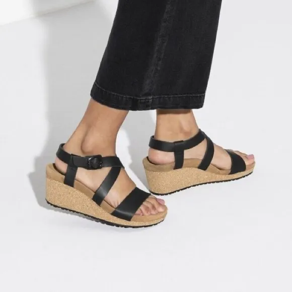 Birkenstock Papillio Sibyl Black Wedge Sandals