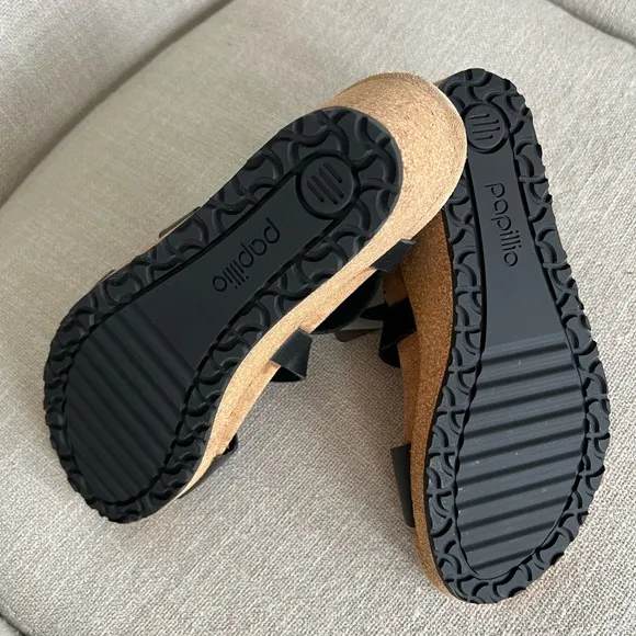 Birkenstock Papillio Sibyl Black Wedge Sandals