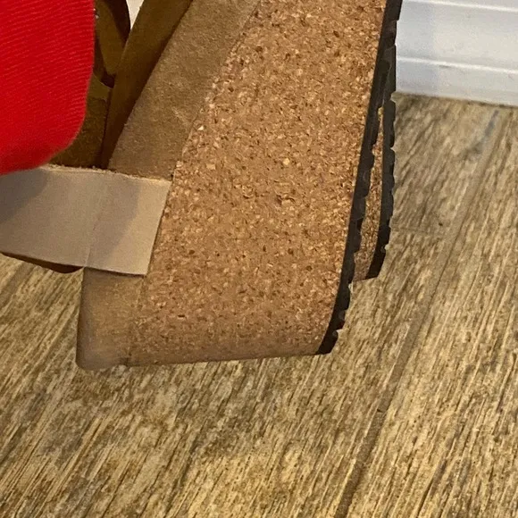 Birkenstock Papillio Soley Nubuck Leather Sandals Size 40 (9) Sandcastle NWOB