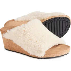Birkenstock Women's Teddy Eggshell Namica Wedge Sandals Size 39 (8-8.5) NEW