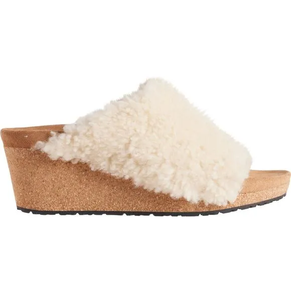 Birkenstock Women's Teddy Eggshell Namica Wedge Sandals Size 39 (8-8.5) NEW