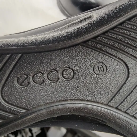 Black Ecco slip one wedges sz 40