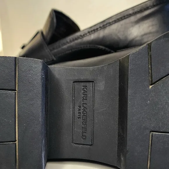Black Leather Women's Loafers