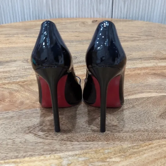 Black Patent Leather Stiletto Heels