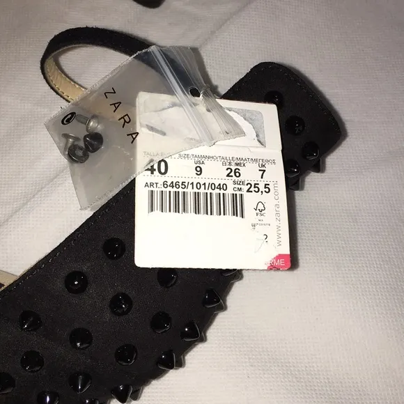 Black suede studded ankle straps pumps NWT