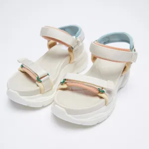 BLOGGERS FAV ZARA MULTICOLORED LOW HEELS SANDALS