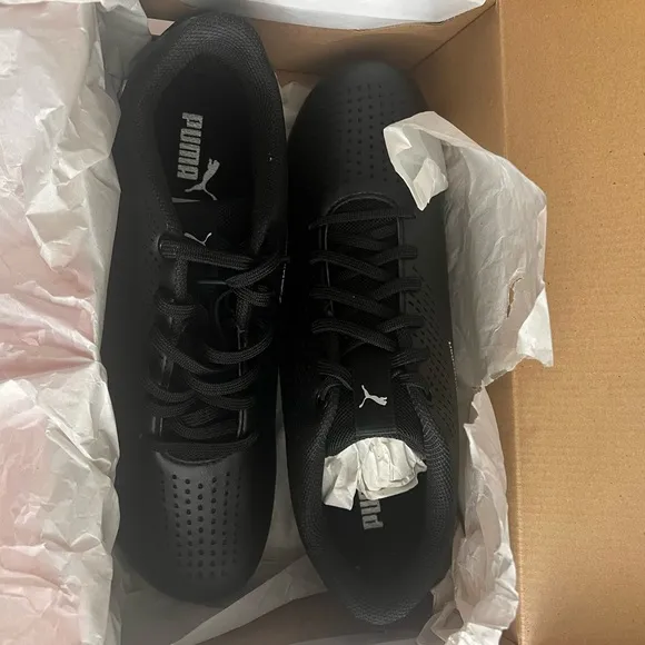 BMW Puma Black and Yellow Green Athletic Shoes