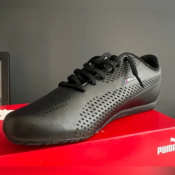 BMW Puma Black and Yellow Green Athletic Shoes
