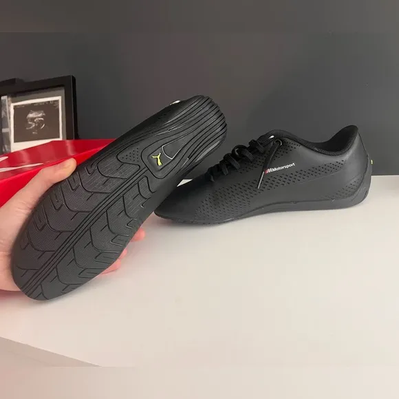BMW Puma Black and Yellow Green Athletic Shoes