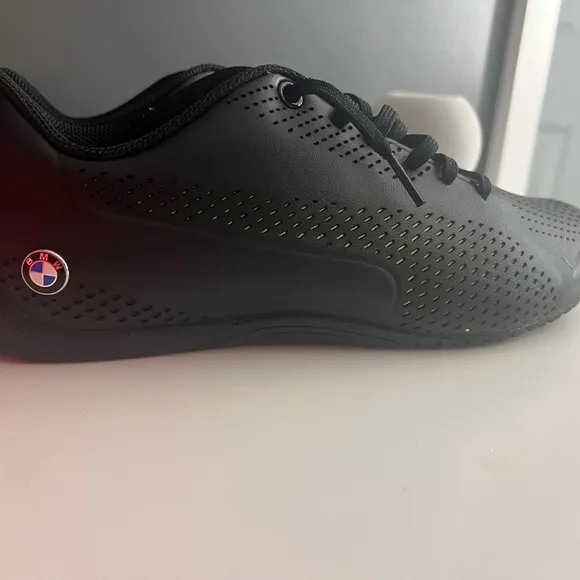 BMW Puma Black and Yellow Green Athletic Shoes