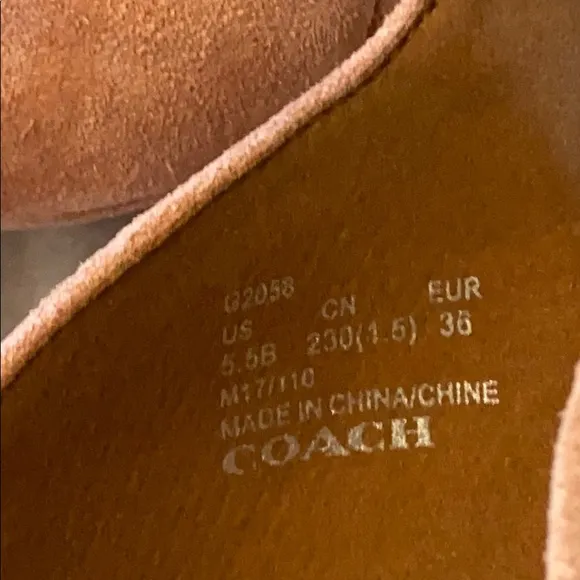 BNWT Coach Pink Peony Suede Heel Sandals