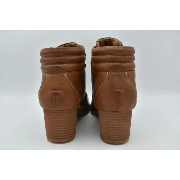 BOC Born Concept Womens Size 11 Alder Brown Block Heel Lace Up Booties Boots